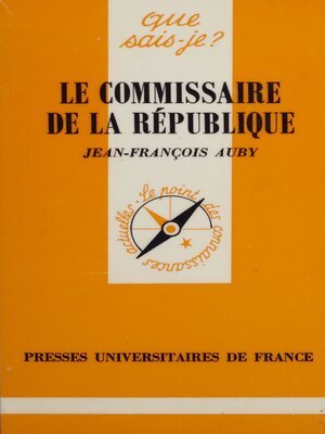 cover image of Le Commissaire de la République